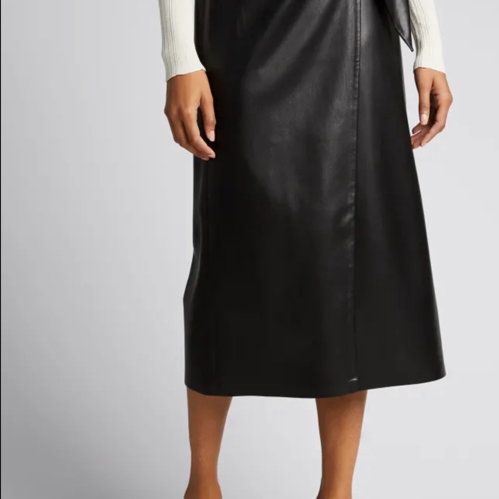 NANUSHKA Amas vegan leather wrap skirt - Picture 3 of 6